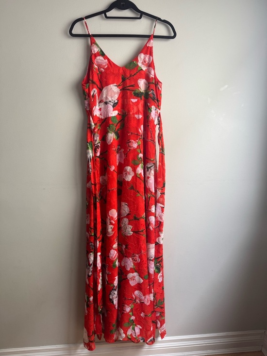 RW&CO. Dresses & Skirts - RW&CO. Bright Red Floral Slip Dress